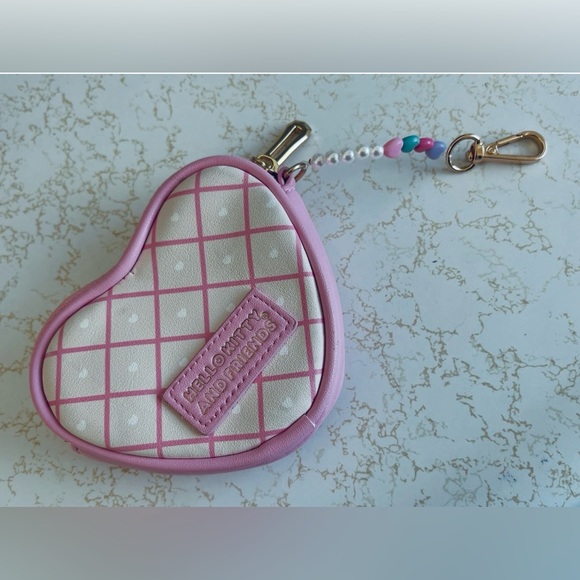 Sanrio Hello Kitty & Friends Emo Kyun Heart Coin Purse Bag Charm BoxLunch Excl - Picture 3 of 6